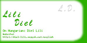 lili diel business card